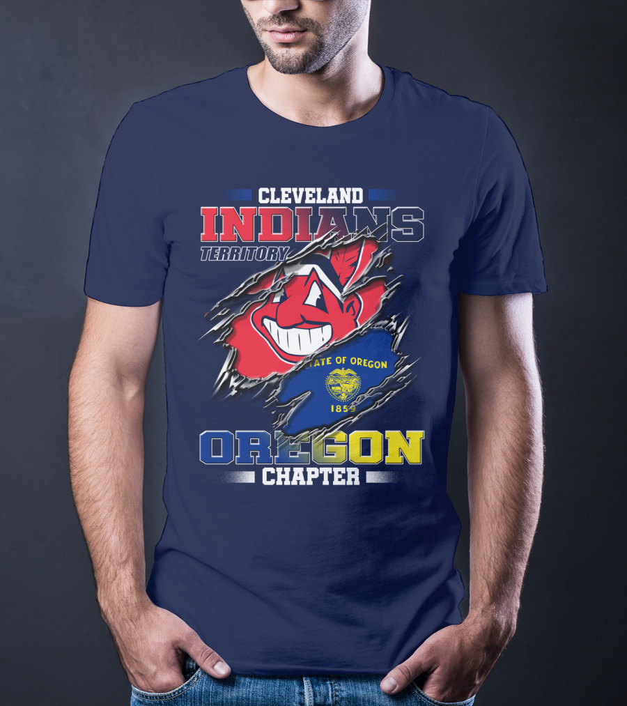 Cleveland Indians Territory Oregon Chapter State Of Oregon 1859 T-Shirt