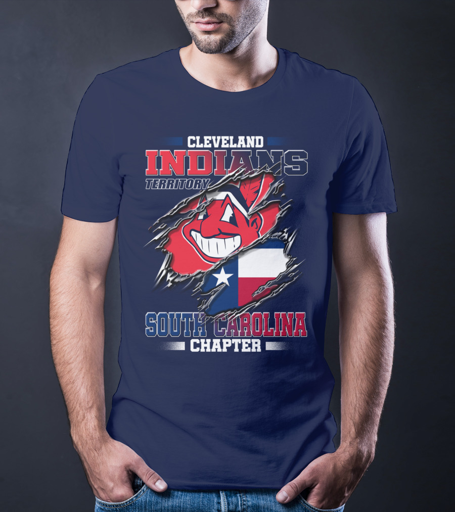 Cleveland Indians Territory South Carolina Chapter Texas Flag T-Shirt
