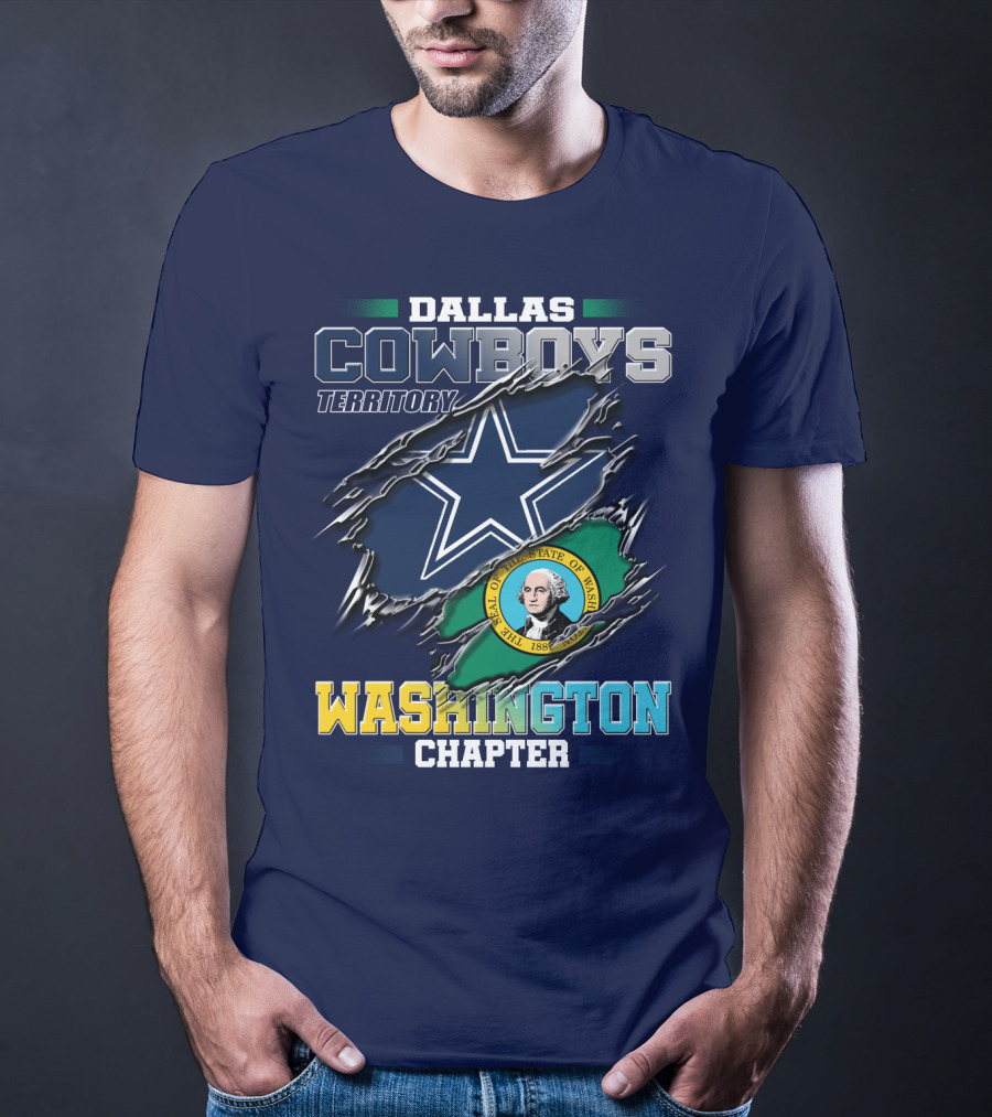 Dallas Cowboys Territory Washington Chapter Seal Of The State Of Washington T-Shirt