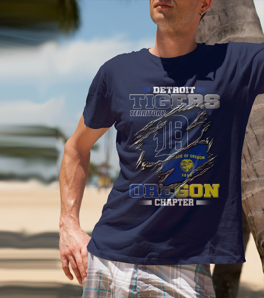 Detroit Tigers Territory Oregon Chapter State Of Oregon 1859 T-Shirt