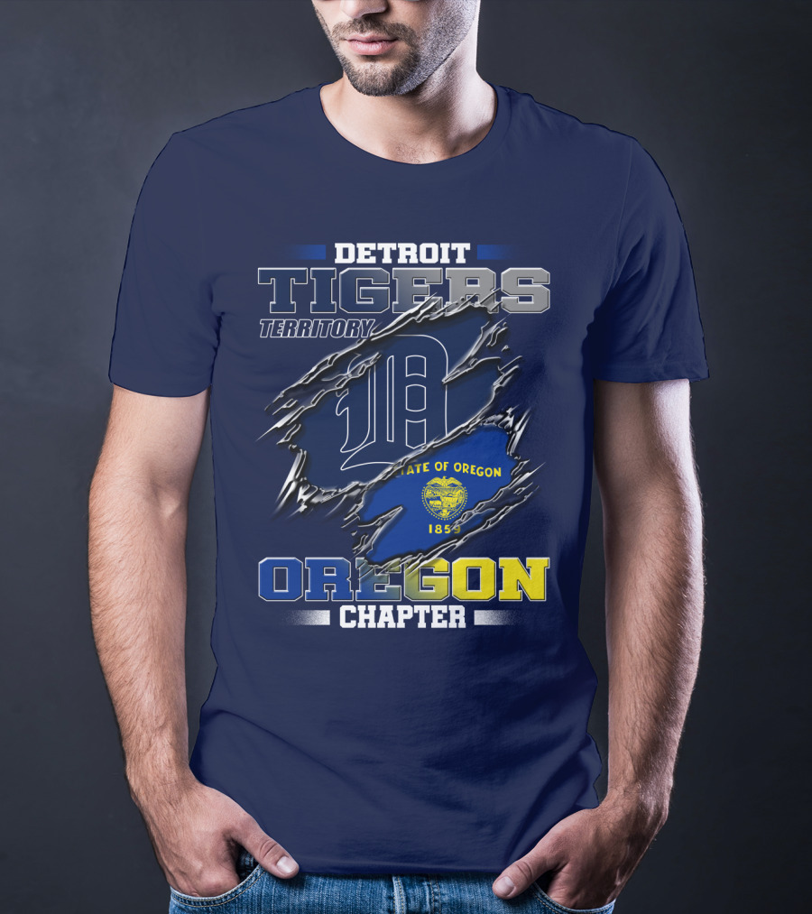 Detroit Tigers Territory Oregon Chapter State Of Oregon 1859 T-Shirt