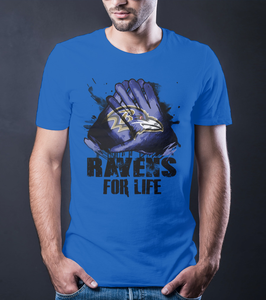 Baltimore Ravens For Life Fan Gear T-Shirt