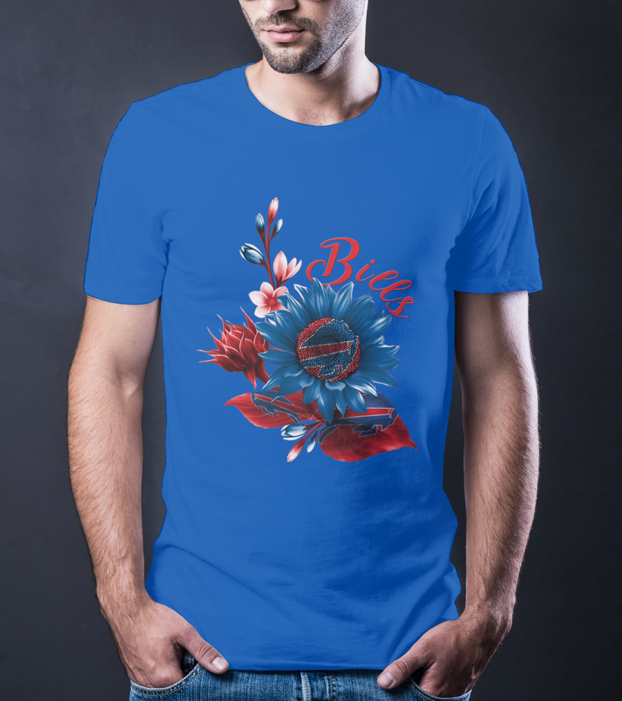 Buffalo Bills Floral Football T-Shirt