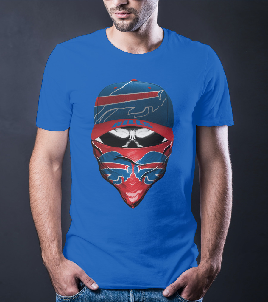 Buffalo Bills Nfl Logo Hat And Bandana Face T-Shirt