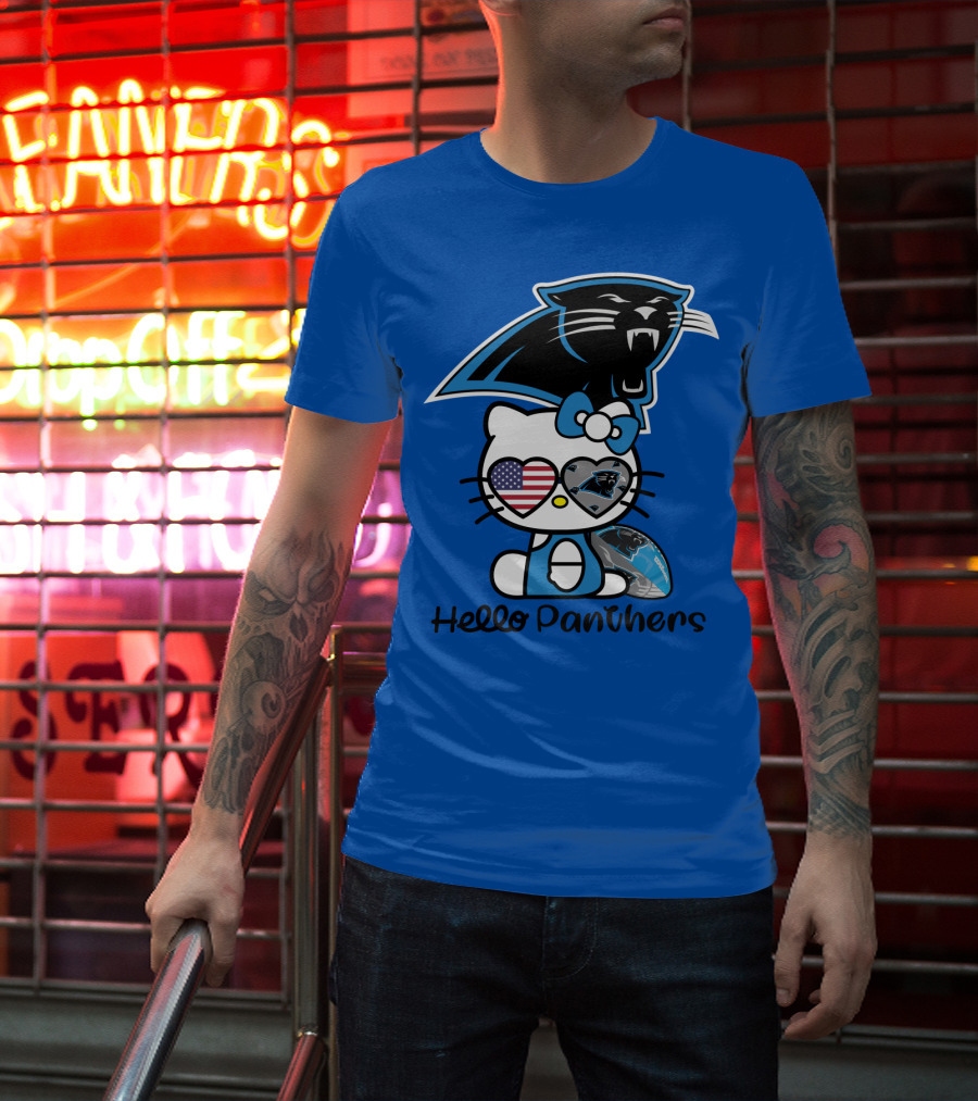 Hello Panthers Carolina Panthers Football T-Shirt