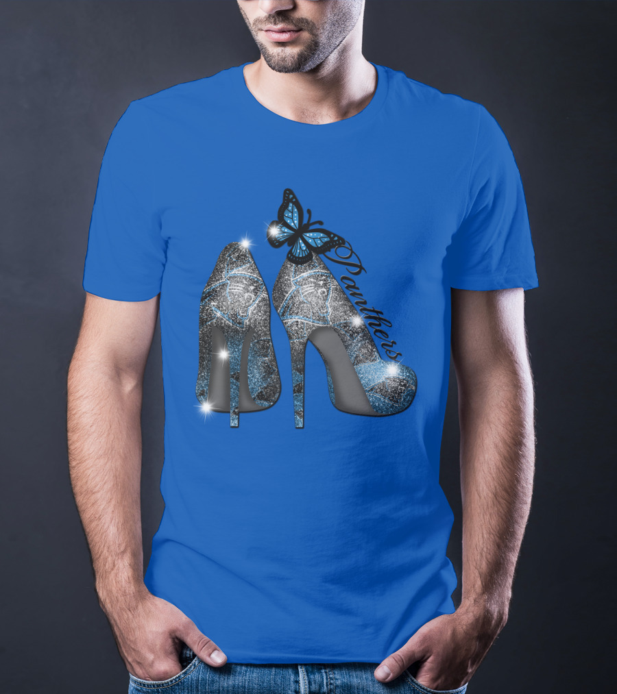 Panthers High Heels With Butterfly Accents T-Shirt