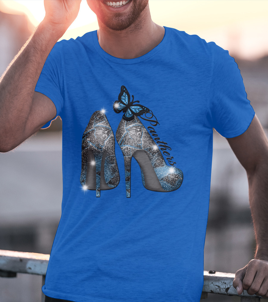 Panthers High Heels With Butterfly Accents T-Shirt