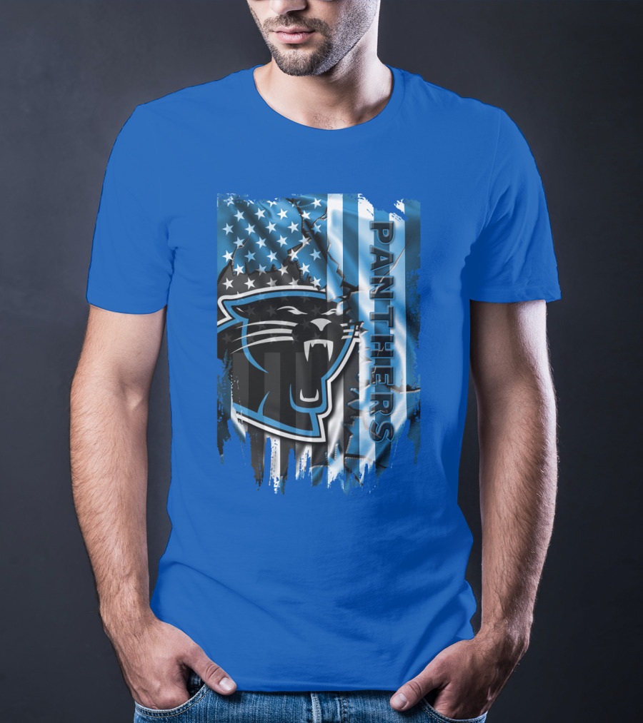 Panthers American Flag Stars And Stripes T-Shirt
