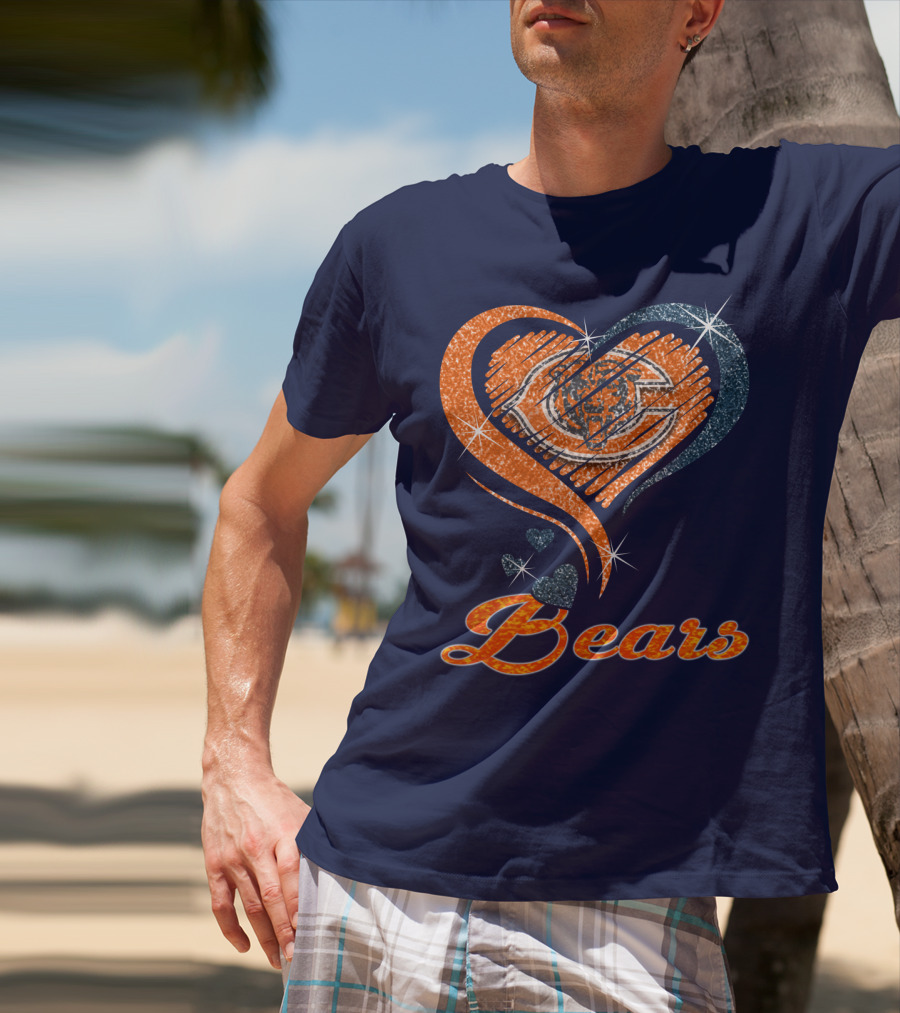 Bears Heart With Chicago Bears T-Shirt