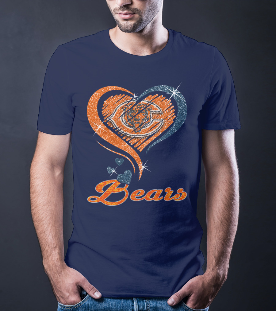 Bears Heart With Chicago Bears T-Shirt