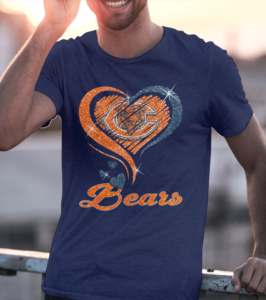 Bears Heart With Chicago Bears T-Shirt