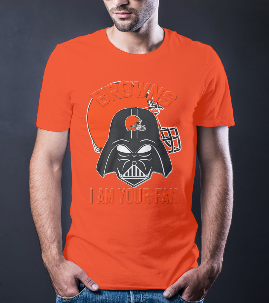 Browns I Am Your Fan Cleveland Browns Football Helmet Darth Vader T-Shirt