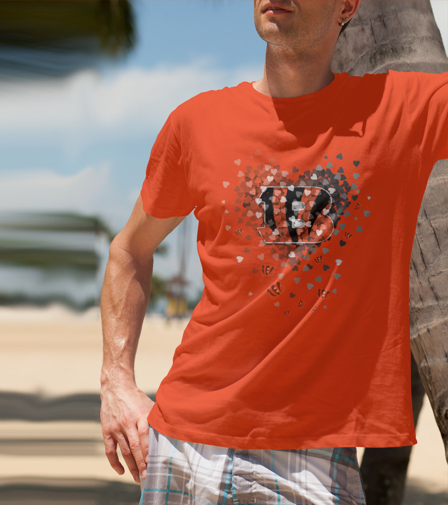 Cincinnati Bengals Heart T-Shirt
