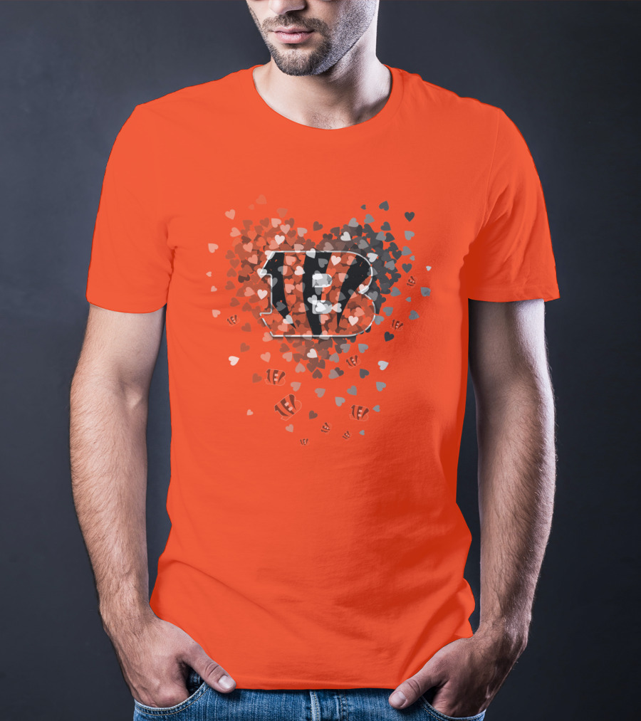 Cincinnati Bengals Heart T-Shirt