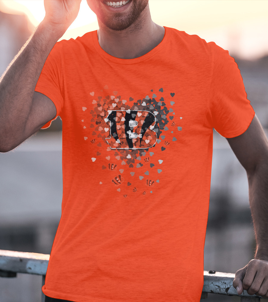 Cincinnati Bengals Heart T-Shirt