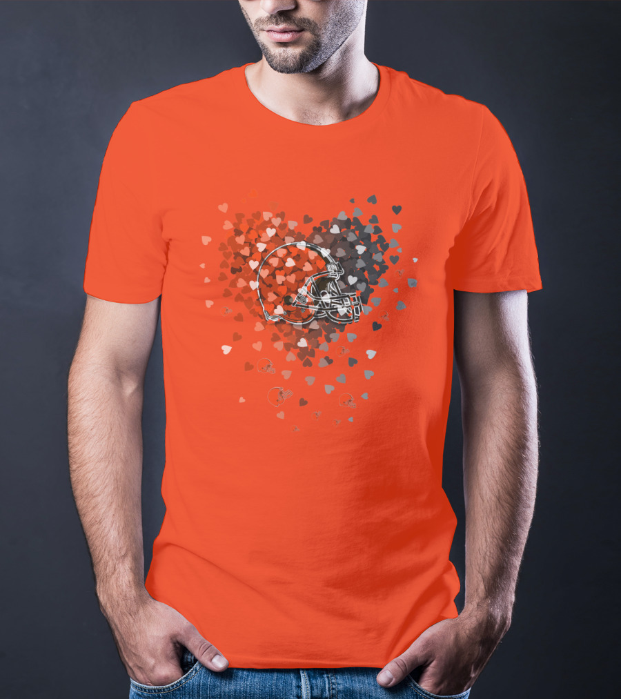 Cleveland Browns Helmet Heart T-Shirt