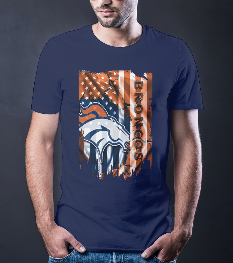 Denver Broncos American Flag Patriotic T-Shirt
