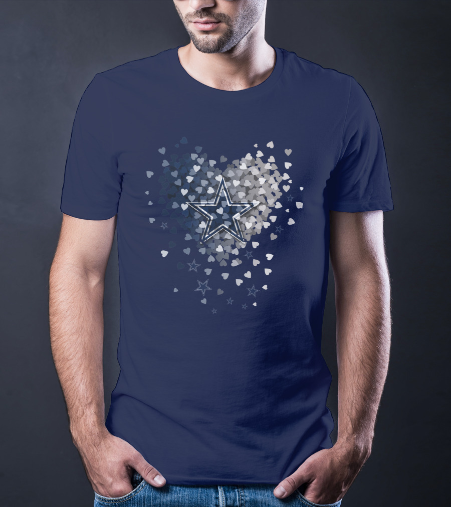 Dallas Cowboys Star Heart Cluster T-Shirt