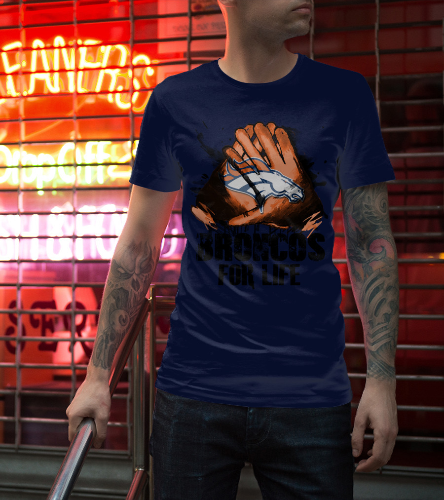 Broncos For Life Denver Broncos Glove T-Shirt