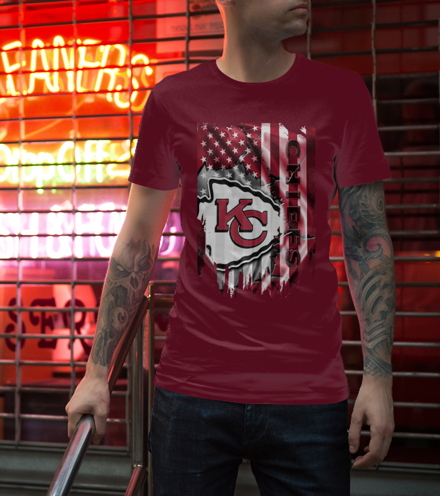 Kc Chiefs American Flag T-Shirt