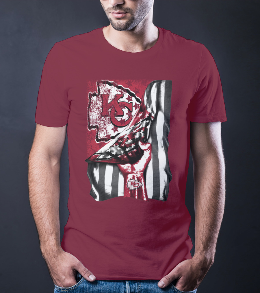 Kc Chiefs American Flag State Pride T-Shirt