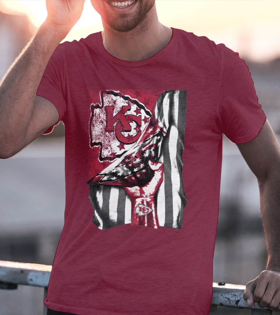 Kc Chiefs American Flag State Pride T-Shirt