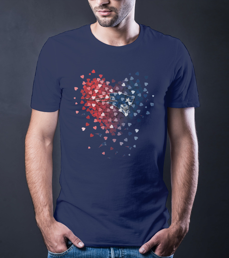 New England Patriots Heart Of Hearts T-Shirt