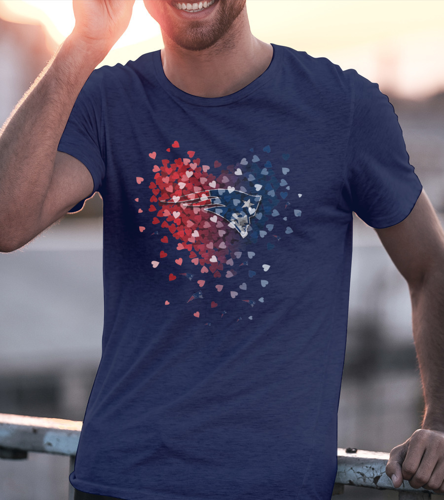 New England Patriots Heart Of Hearts T-Shirt