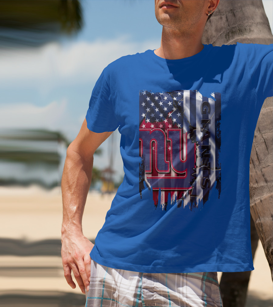 New York Giants American Flag Nfl Team T-Shirt