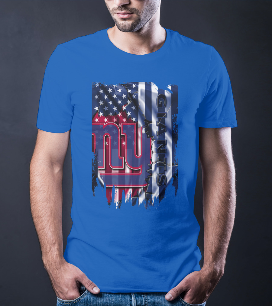 New York Giants American Flag Nfl Team T-Shirt