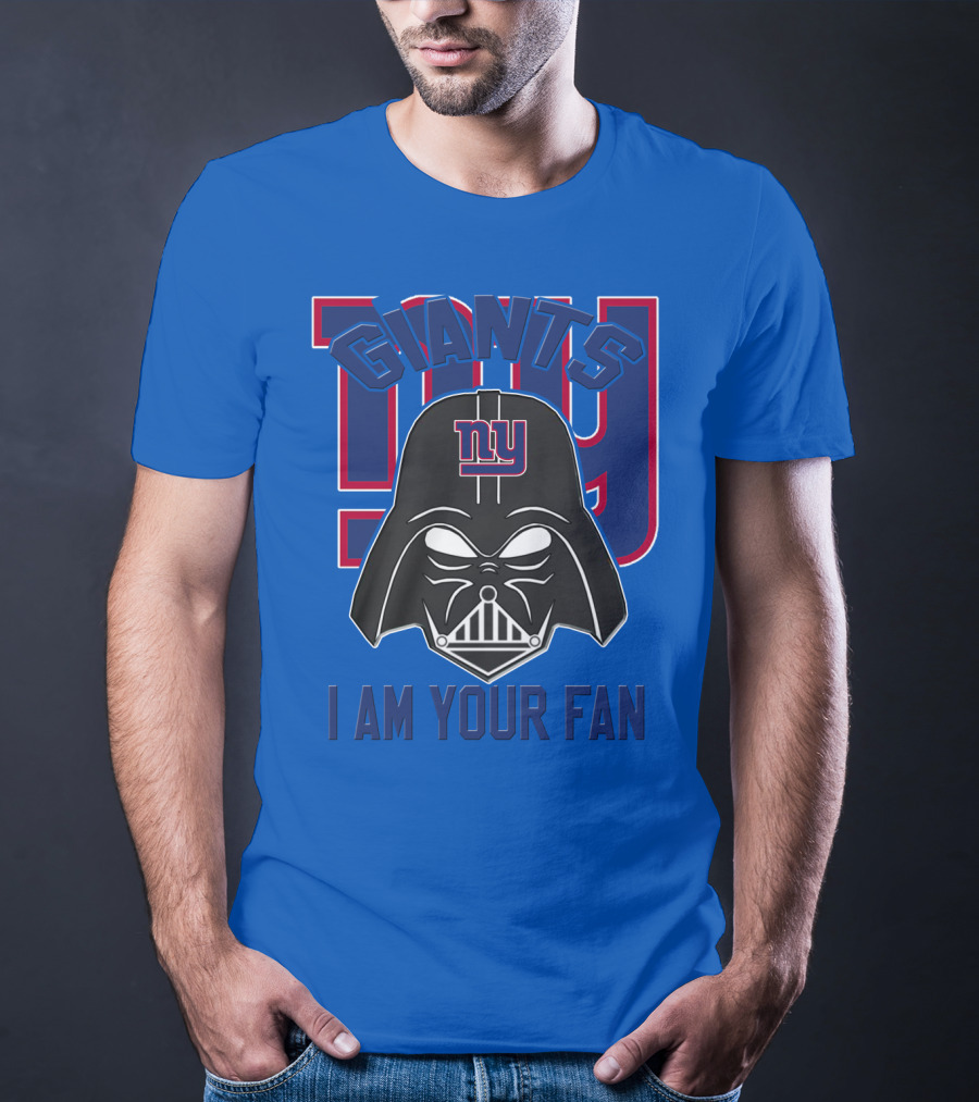 Giants Ny I Am Your Fan Darth Vader Helmet T-Shirt