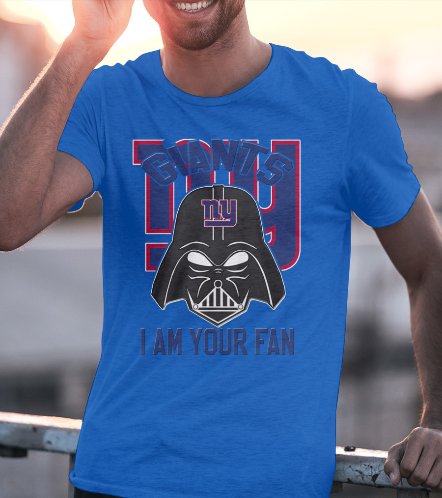 Giants Ny I Am Your Fan Darth Vader Helmet T-Shirt