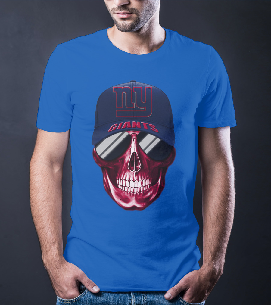 New York Giants Skull Cap T-Shirt