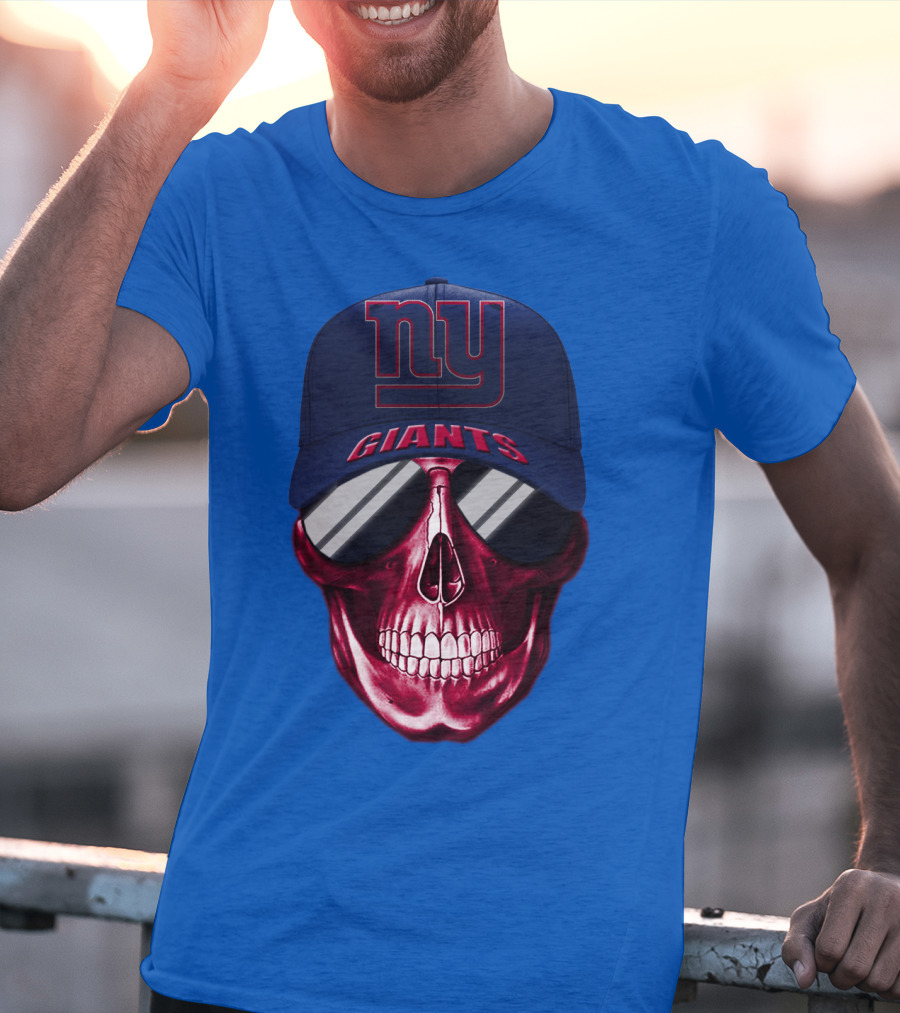 New York Giants Skull Cap T-Shirt