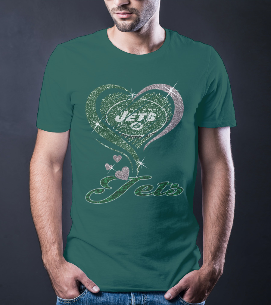 Jets Heart Sparkle T-Shirt