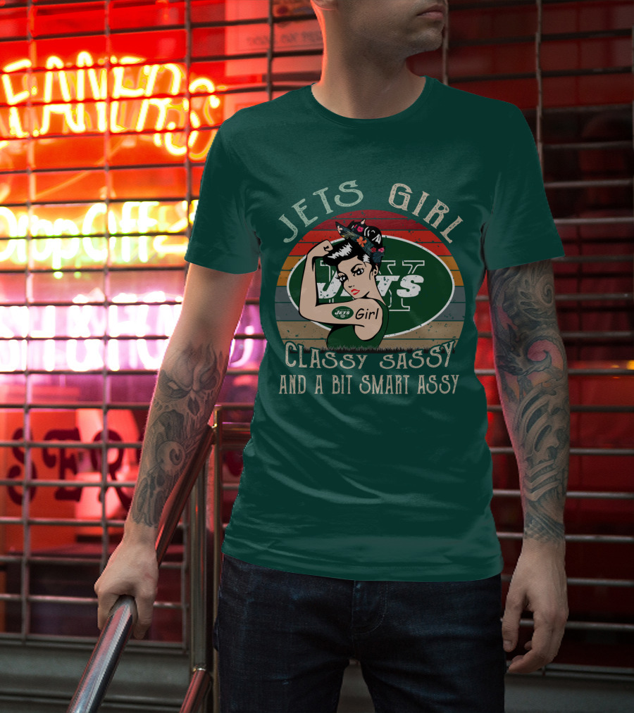Jets Girl Classy Sassy And A Bit Smart Assy T-Shirt