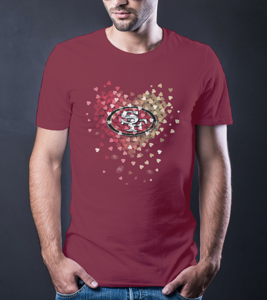 San Francisco 49ers Logo In Heart T-Shirt