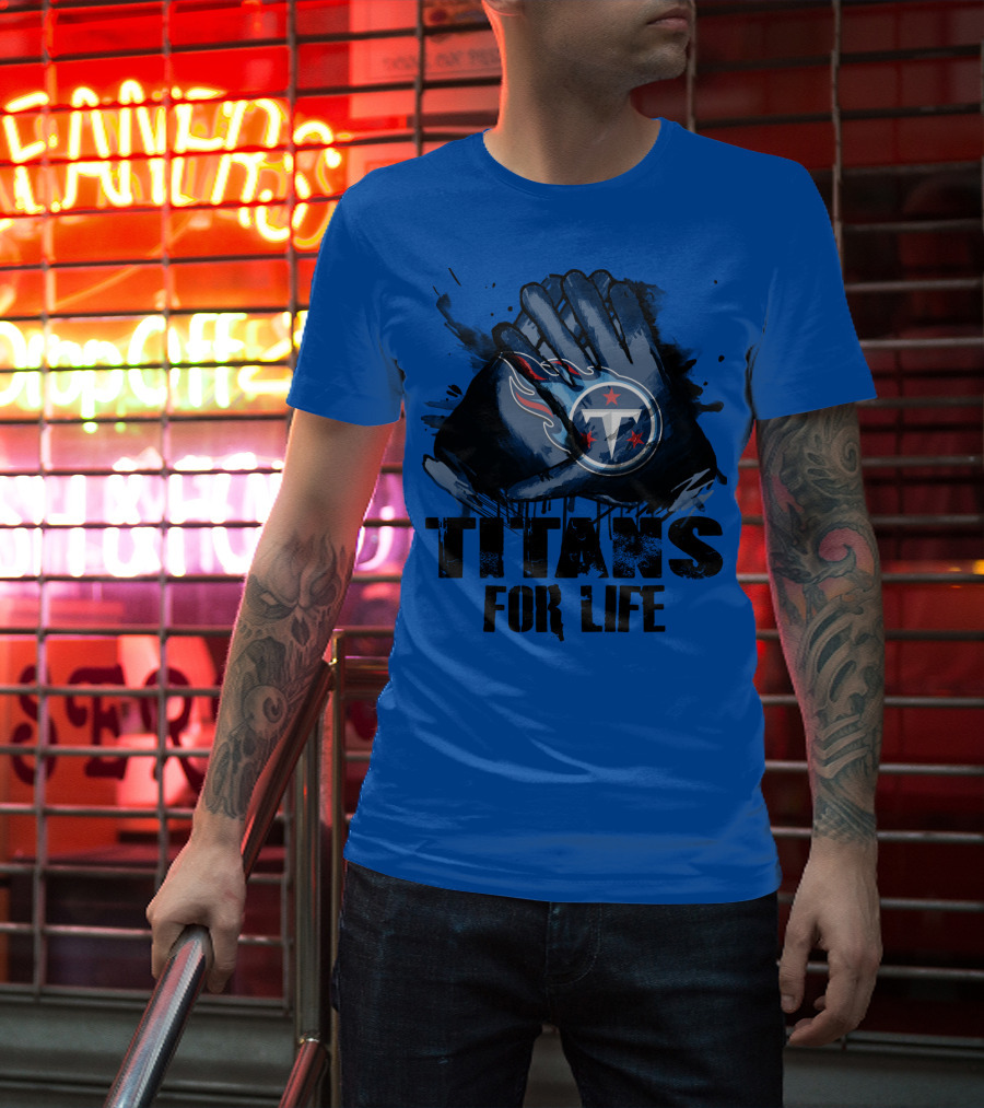 Titans For Life Tennessee Titans Logo Paint Splash T-Shirt