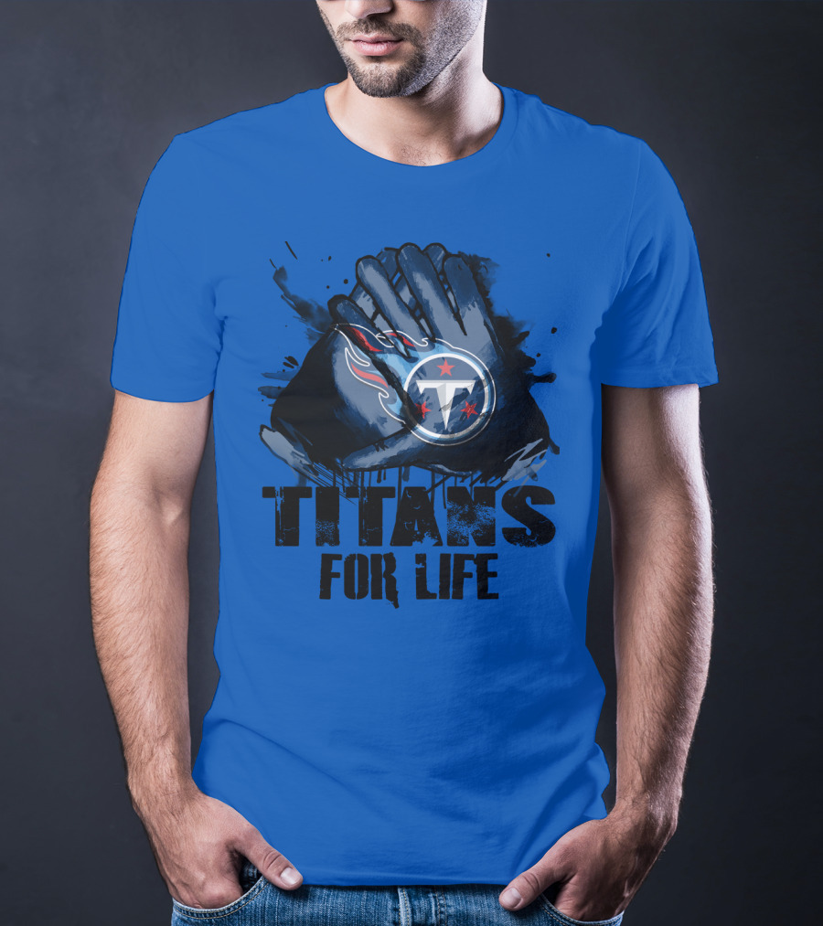 Titans For Life Tennessee Titans Logo Paint Splash T-Shirt