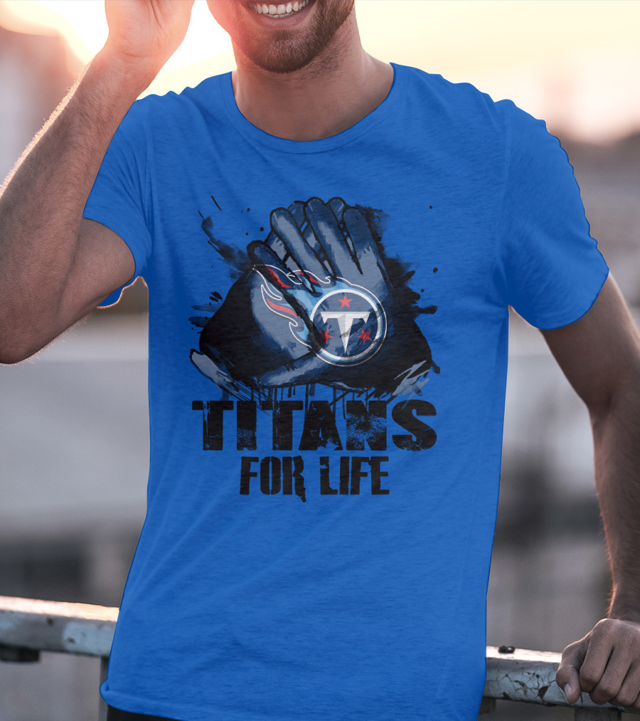 Titans For Life Tennessee Titans Logo Paint Splash T-Shirt