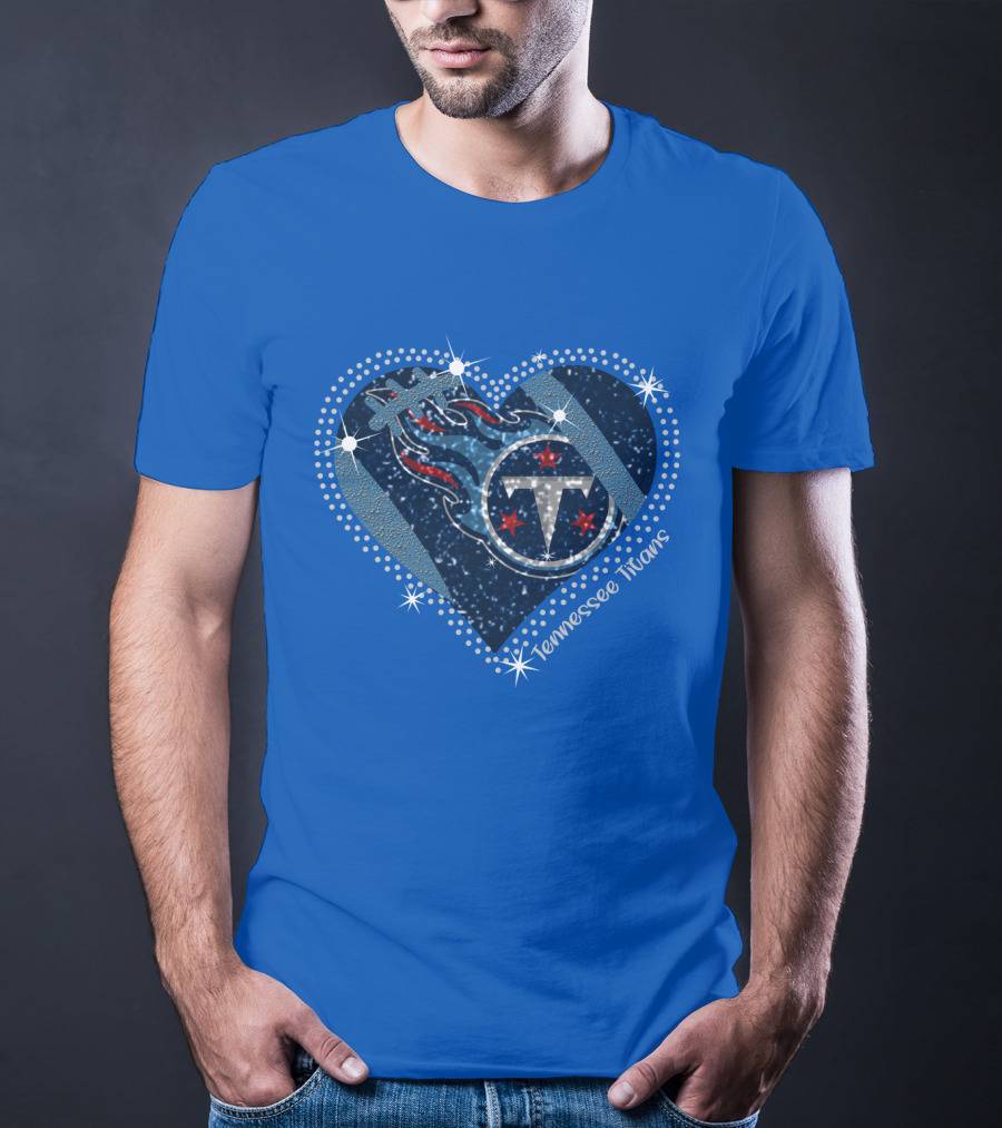 Tennessee Titans Sparkling Heart T-Shirt