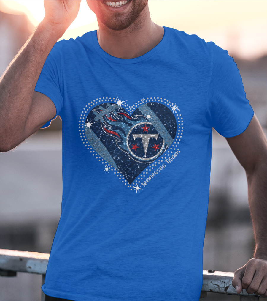 Tennessee Titans Sparkling Heart T-Shirt