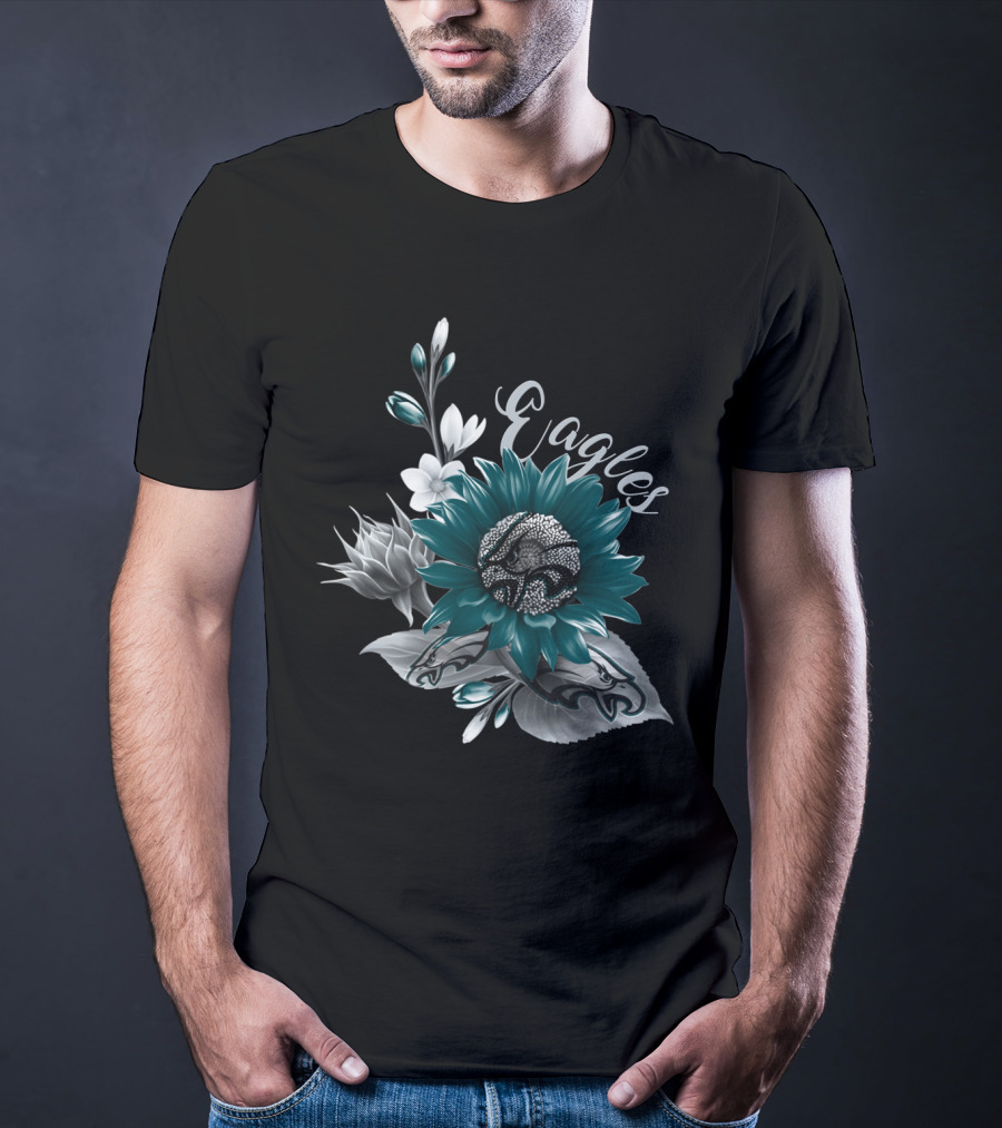 Philadelphia Eagles Floral Sunflower T-Shirt