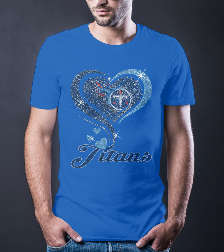 Tennessee Titans Heart Logo And Titans T-Shirt