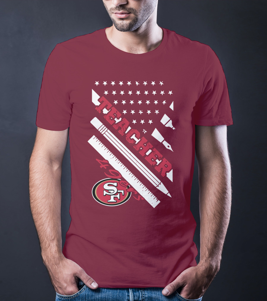 San Francisco 49ers Teacher Stars And Tools T-Shirt