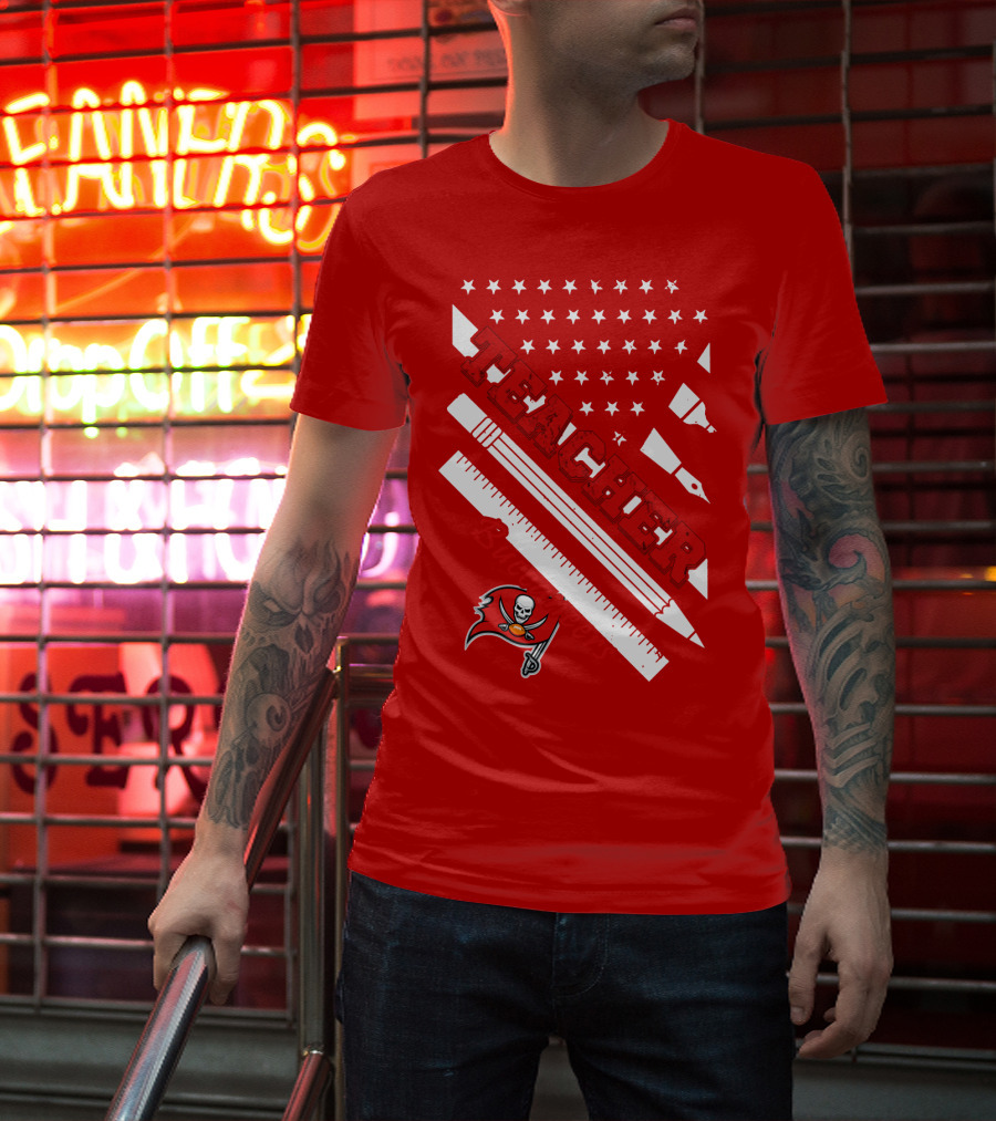 Teacher Tampa Bay Buccaneers Flag T-Shirt