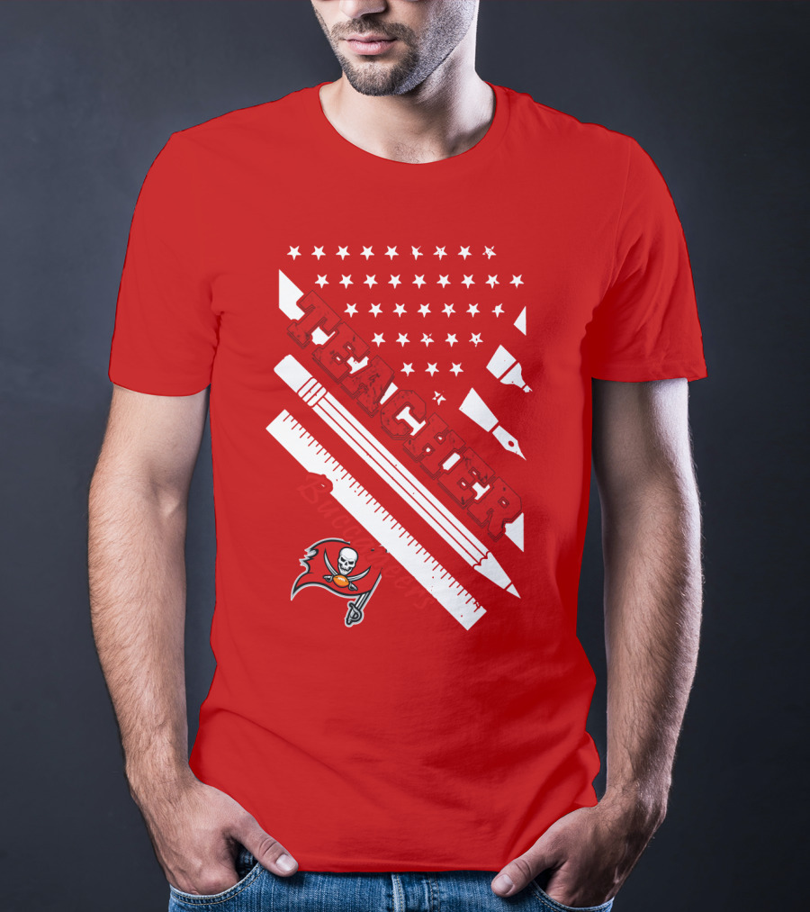 Teacher Tampa Bay Buccaneers Flag T-Shirt