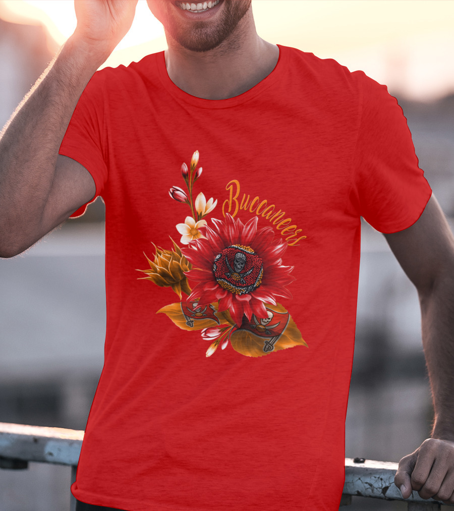 Buccaneers Floral Skull T-Shirt