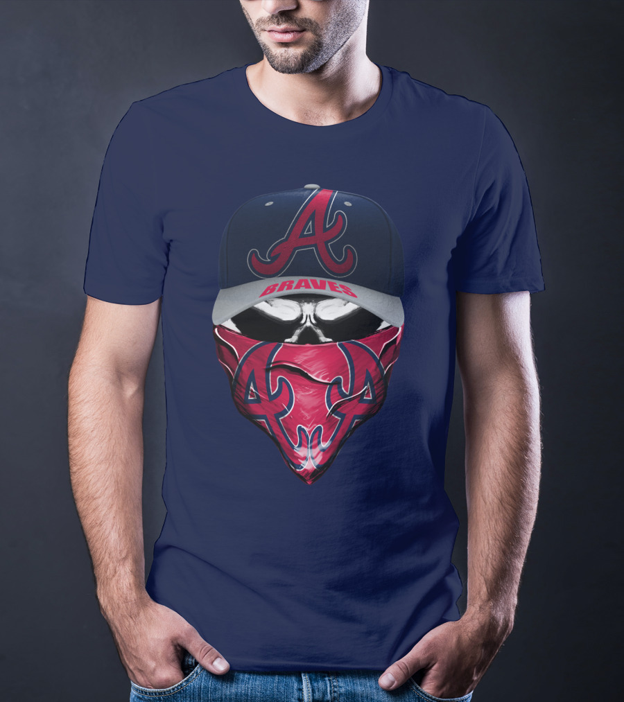 Atlanta Braves A Cap And Bandana Logo Style T-Shirt