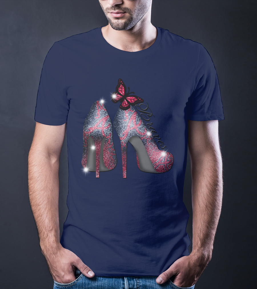 Atlanta Braves High Heels Butterfly T-Shirt